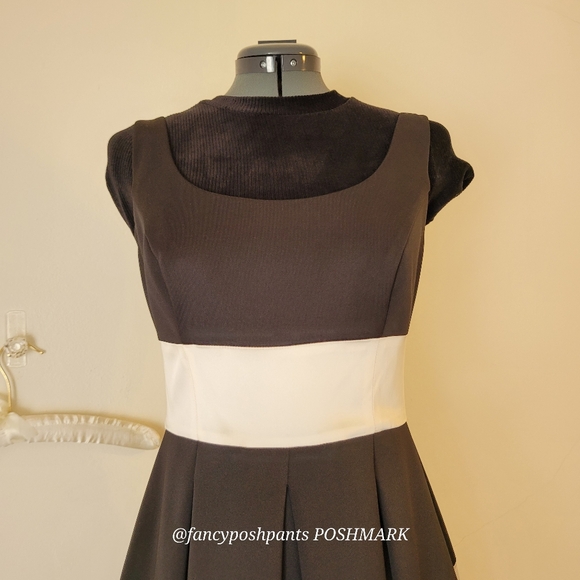 RALPH LAUREN formal tiered fully lined satiny stripe dress cocktail party dance - Picture 16 of 17